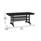 Flash Furniture Tolleson 7 Pc Adirondack Set w/72-in Rectangle Recycled HDPE Table and 6 Chairs w/Cupholders, Blk LE-HMP-158-2037-BLK-GG - alternate 7